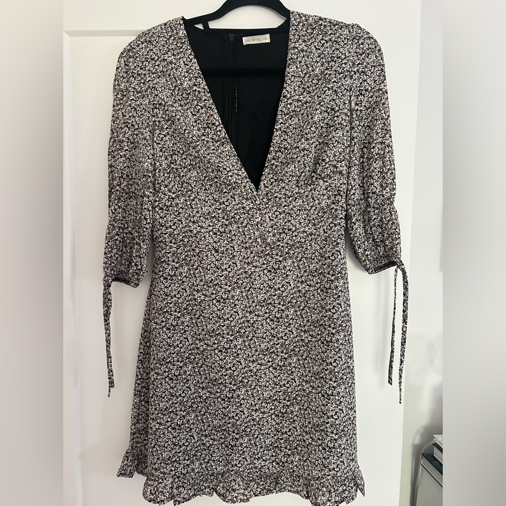 We’re All Pretty Girls Purple and Grey Floral Dress